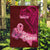 Polynesia Breast Cancer Garden Flag Butterfly and Flowers Ribbon Maori Tattoo Ethnic Red Style LT03 Garden Flag Red - Polynesian Pride