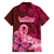 Polynesia Breast Cancer Hawaiian Shirt Butterfly and Flowers Ribbon Maori Tattoo Ethnic Red Style LT03 - Polynesian Pride