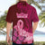 Polynesia Breast Cancer Hawaiian Shirt Butterfly and Flowers Ribbon Maori Tattoo Ethnic Red Style LT03 - Polynesian Pride