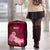 Polynesia Breast Cancer Luggage Cover Butterfly and Flowers Ribbon Maori Tattoo Ethnic Red Style LT03 - Polynesian Pride