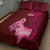 Polynesia Breast Cancer Quilt Bed Set Butterfly and Flowers Ribbon Maori Tattoo Ethnic Red Style LT03 - Polynesian Pride