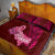 Polynesia Breast Cancer Quilt Bed Set Butterfly and Flowers Ribbon Maori Tattoo Ethnic Red Style LT03 - Polynesian Pride