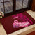 Polynesia Breast Cancer Rubber Doormat Butterfly and Flowers Ribbon Maori Tattoo Ethnic Red Style LT03 - Polynesian Pride