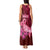 Polynesia Breast Cancer Tank Maxi Dress Butterfly and Flowers Ribbon Maori Tattoo Ethnic Red Style LT03 - Polynesian Pride