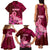 Custom Polynesia Breast Cancer Family Matching Tank Maxi Dress and Hawaiian Shirt Butterfly and Flowers Ribbon Maori Tattoo Ethnic Red Style LT03 - Polynesian Pride