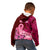 Custom Polynesia Breast Cancer Kid Hoodie Butterfly and Flowers Ribbon Maori Tattoo Ethnic Red Style LT03 - Polynesian Pride