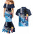 Hawaiian Honu Honi Ihu Couples Matching Mermaid Dress and Hawaiian Shirt With Plumeria and Kakau Art Pattern