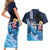 Hawaiian Honu Honi Ihu Couples Matching Short Sleeve Bodycon Dress and Hawaiian Shirt With Plumeria and Kakau Art Pattern