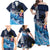 Hawaiian Honu Honi Ihu Family Matching Off Shoulder Maxi Dress and Hawaiian Shirt With Plumeria and Kakau Art Pattern