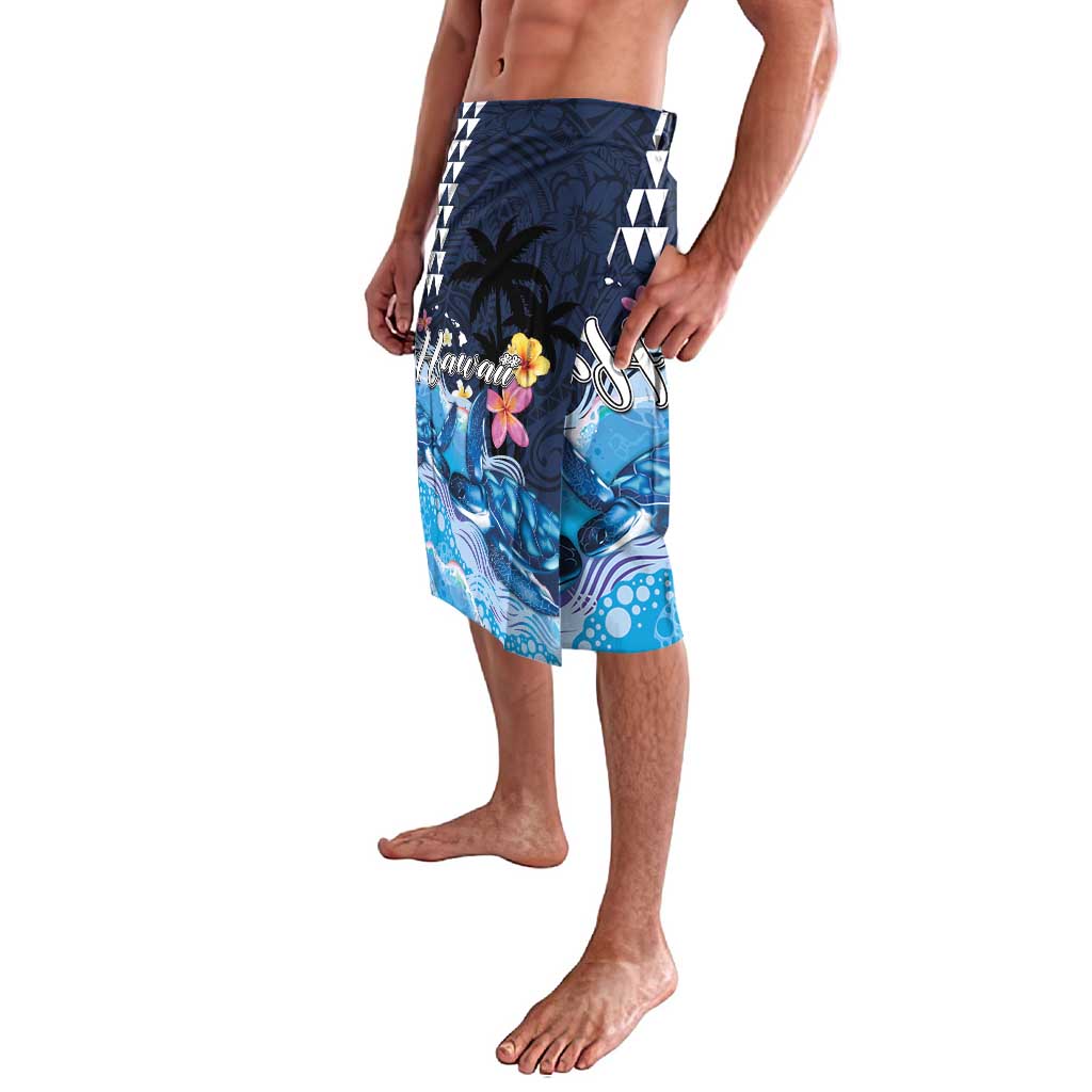 Hawaiian Honu Honi Ihu Lavalava With Plumeria and Kakau Art Pattern LT03 - Polynesian Pride
