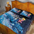 Hawaiian Honu Honi Ihu Quilt Bed Set With Plumeria and Kakau Art Pattern