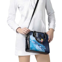 Hawaiian Honu Honi Ihu Shoulder Handbag With Plumeria and Kakau Art Pattern LT03 - Polynesian Pride
