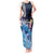 Hawaiian Honu Honi Ihu Tank Maxi Dress With Plumeria and Kakau Art Pattern