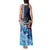 Hawaiian Honu Honi Ihu Tank Maxi Dress With Plumeria and Kakau Art Pattern