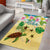 Aloha Turtle Family on The Beach Area Rug with Hawaiian Colorful Plumeria