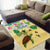 Aloha Turtle Family on The Beach Area Rug with Hawaiian Colorful Plumeria