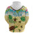 Aloha Turtle Family on The Beach Hoodie with Hawaiian Colorful Plumeria