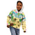 Aloha Turtle Family on The Beach Kid Hoodie with Hawaiian Colorful Plumeria