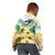 Aloha Turtle Family on The Beach Kid Hoodie with Hawaiian Colorful Plumeria