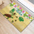 Aloha Turtle Family on The Beach Rubber Doormat with Hawaiian Colorful Plumeria