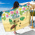 Aloha Turtle Family on The Beach Sarong with Hawaiian Colorful Plumeria