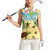 Aloha Turtle Family on The Beach Women Sleeveless Polo Shirt with Hawaiian Colorful Plumeria