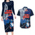 New Zealand Waitangi Couples Matching Long Sleeve Bodycon Dress and Hawaiian Shirt Te Ra O Waitangi Maori Kiwis Bird LT03 Blue - Polynesian Pride