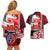 Maori Waitangi Couples Matching Off Shoulder Short Dress and Hawaiian Shirt Hei-tiki Koru with Tino Rangatiratanga Maori Flag LT03 - Polynesian Pride