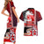 Maori Waitangi Couples Matching Short Sleeve Bodycon Dress and Hawaiian Shirt Hei-tiki Koru with Tino Rangatiratanga Maori Flag LT03 - Polynesian Pride