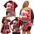 Maori Waitangi Family Matching Off Shoulder Short Dress and Hawaiian Shirt Hei-tiki Koru with Tino Rangatiratanga Maori Flag LT03 - Polynesian Pride