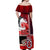 Maori Waitangi Off Shoulder Maxi Dress Hei-tiki Koru with Tino Rangatiratanga Maori Flag LT03 - Polynesian Pride