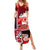 Maori Waitangi Summer Maxi Dress Hei-tiki Koru with Tino Rangatiratanga Maori Flag LT03 Women Red - Polynesian Pride