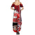 Maori Waitangi Summer Maxi Dress Hei-tiki Koru with Tino Rangatiratanga Maori Flag LT03 - Polynesian Pride