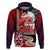 Maori Waitangi Zip Hoodie Hei-tiki Koru with Tino Rangatiratanga Maori Flag LT03 Pullover Hoodie Red - Polynesian Pride