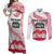 Cook Islands Marathon 2025-Pursuit in Paradise Couples Matching Off Shoulder Maxi Dress and Long Sleeve Button Shirt Red Color