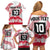 Cook Islands Marathon 2025-Pursuit in Paradise Family Matching Off Shoulder Short Dress and Hawaiian Shirt Red Color