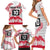 Cook Islands Marathon 2025-Pursuit in Paradise Family Matching Short Sleeve Bodycon Dress and Hawaiian Shirt Red Color