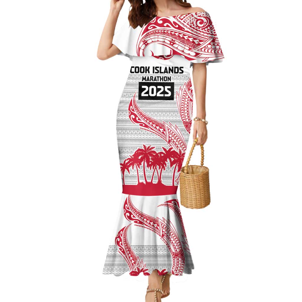 Cook Islands Marathon 2025-Pursuit in Paradise Mermaid Dress Red Color