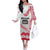 Cook Islands Marathon 2025-Pursuit in Paradise Off The Shoulder Long Sleeve Dress Red Color