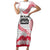 Cook Islands Marathon 2025-Pursuit in Paradise Short Sleeve Bodycon Dress Red Color