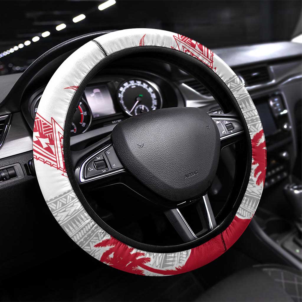 Cook Islands Marathon 2025-Pursuit in Paradise Steering Wheel Cover Red Color