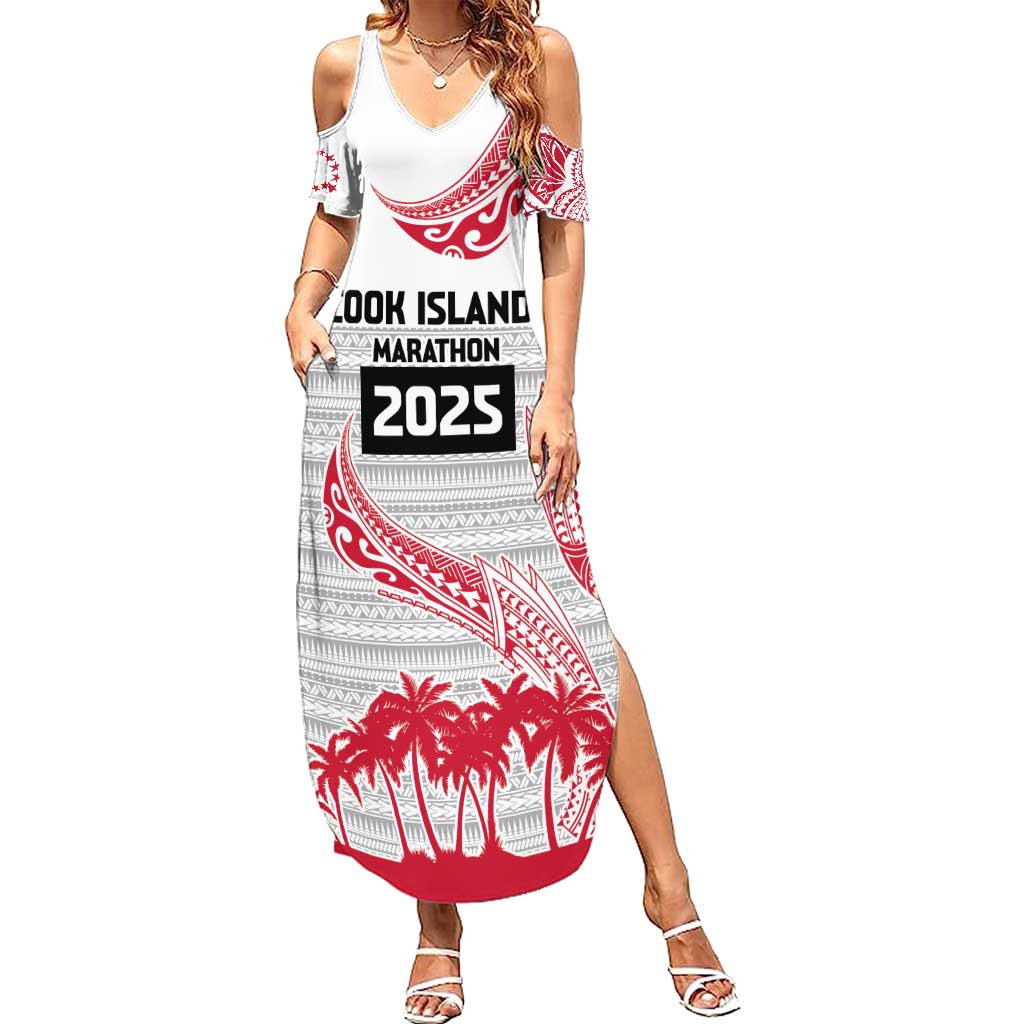 Cook Islands Marathon 2025-Pursuit in Paradise Summer Maxi Dress Red Color