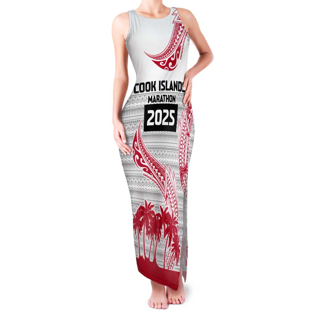 Cook Islands Marathon 2025-Pursuit in Paradise Tank Maxi Dress Red Color