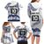 Cook Islands Marathon 2025-Pursuit in Paradise Family Matching Long Sleeve Bodycon Dress and Hawaiian Shirt Blue Color