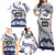 Cook Islands Marathon 2025-Pursuit in Paradise Family Matching Off Shoulder Maxi Dress and Hawaiian Shirt Blue Color