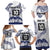 Cook Islands Marathon 2025-Pursuit in Paradise Family Matching Off Shoulder Maxi Dress and Hawaiian Shirt Blue Color