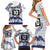 Cook Islands Marathon 2025-Pursuit in Paradise Family Matching Short Sleeve Bodycon Dress and Hawaiian Shirt Blue Color