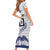 Cook Islands Marathon 2025-Pursuit in Paradise Family Matching Short Sleeve Bodycon Dress and Hawaiian Shirt Blue Color