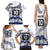 Cook Islands Marathon 2025-Pursuit in Paradise Family Matching Tank Maxi Dress and Hawaiian Shirt Blue Color