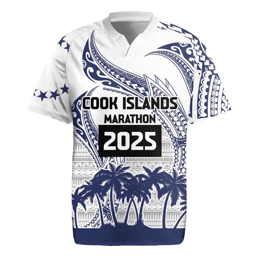 Cook Islands Marathon 2025-Pursuit in Paradise Rugby Jersey Blue Color LT03 Blue - Polynesian Pride
